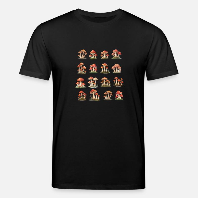 Champignons rouges - T-shirt bio CREATOR Stanley/Stella Unisexe - noir