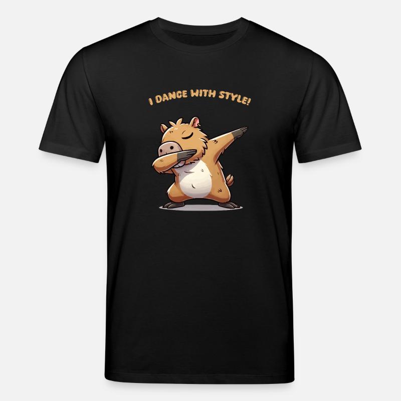 Capybara Dabbing Style - T-shirt bio CREATOR Stanley/Stella Unisexe - noir