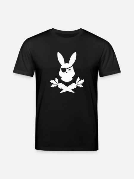 Rabbit Pirate - Stanley/Stella CREATOR Unisex Organic T-Shirt - black