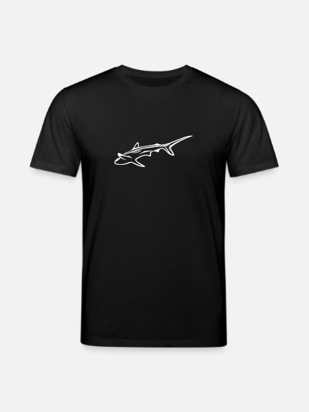 Elegant shark in drift current - Stanley/Stella CREATOR Unisex Organic T-Shirt - black