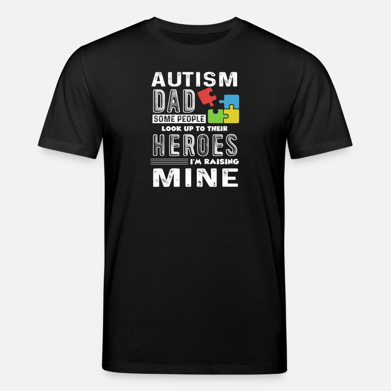 Sensibilisation à l'autisme Papa autisme - T-shirt bio CREATOR Stanley/Stella Unisexe - noir