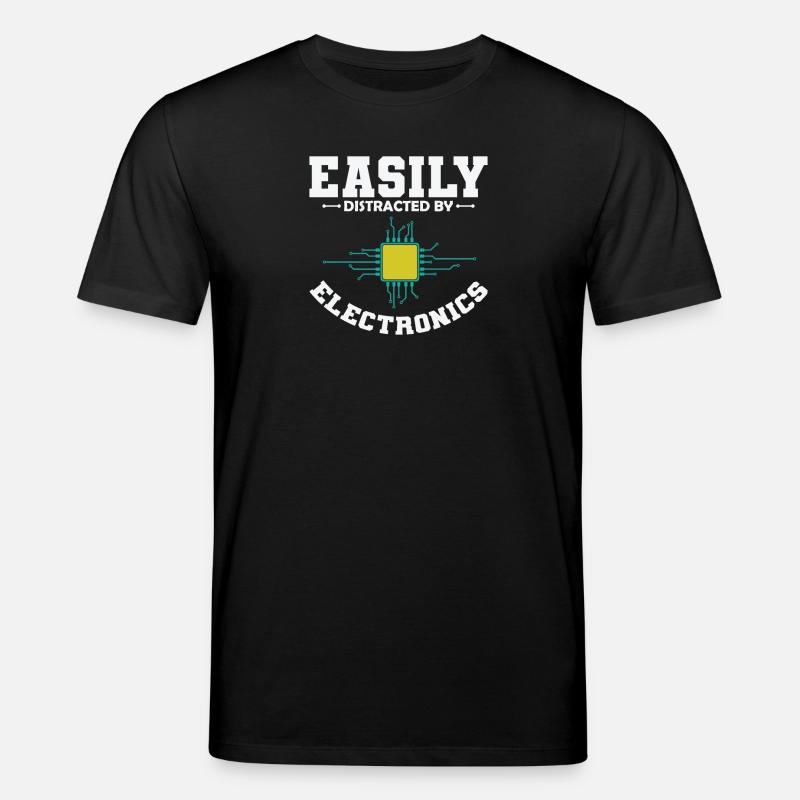 Easily Distracted By Electronics Profession - Stanley/Stella CREATOR Unisex Organic T-Shirt - black