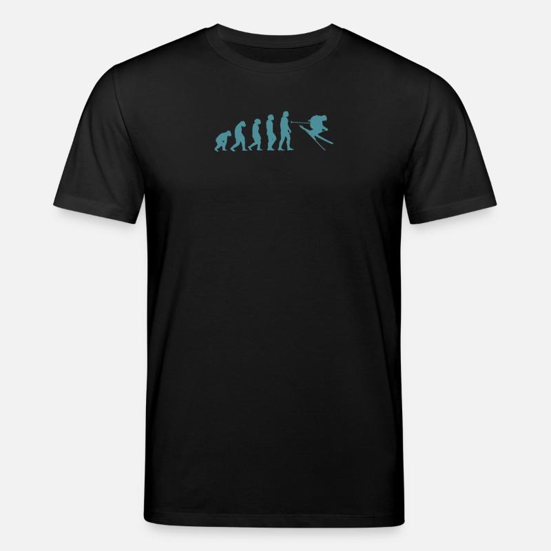 Ski Evolution Tshirt - Stanley/Stella CREATOR Unisex Organic T-Shirt - black