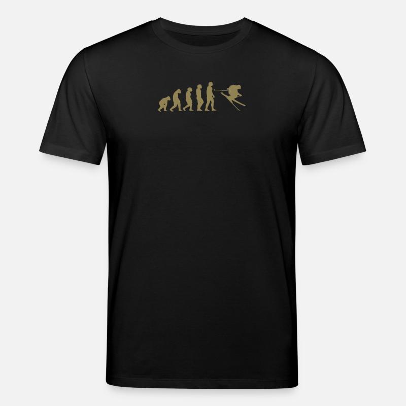 Ski Evolution Tshirt - Stanley/Stella CREATOR Unisex Organic T-Shirt - black