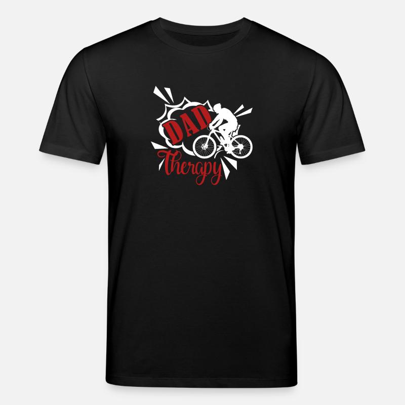 Bicycle Dad Therapy - Stanley/Stella CREATOR Unisex Organic T-Shirt - black