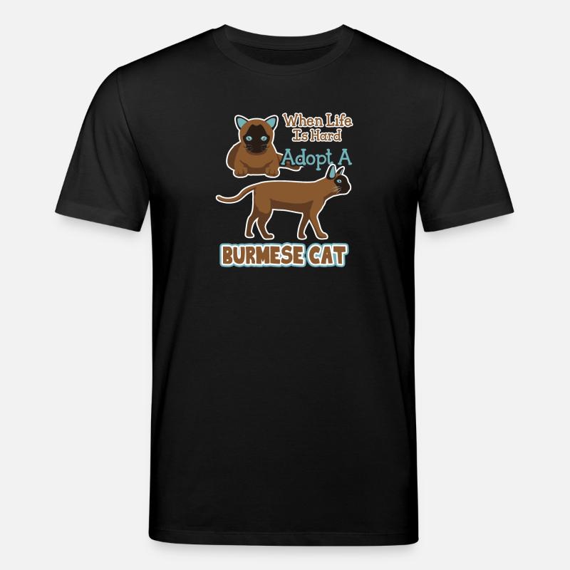 Adopt A Burmese Cat - Stanley/Stella CREATOR Unisex Organic T-Shirt - black