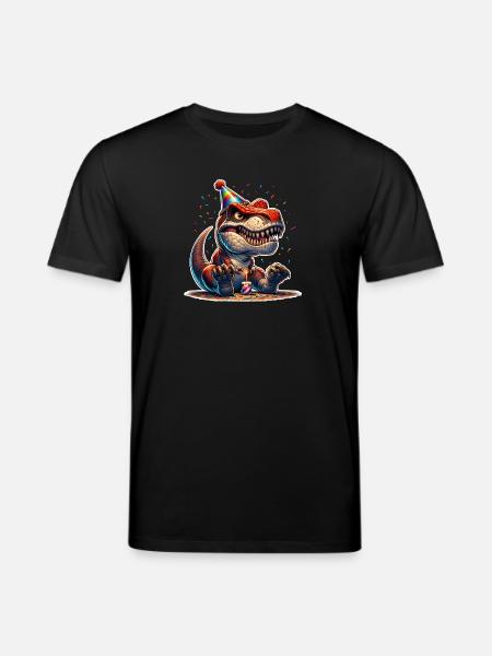 Dinosaur Birthday Dino T Rex - Stanley/Stella CREATOR Unisex Organic T-Shirt - black