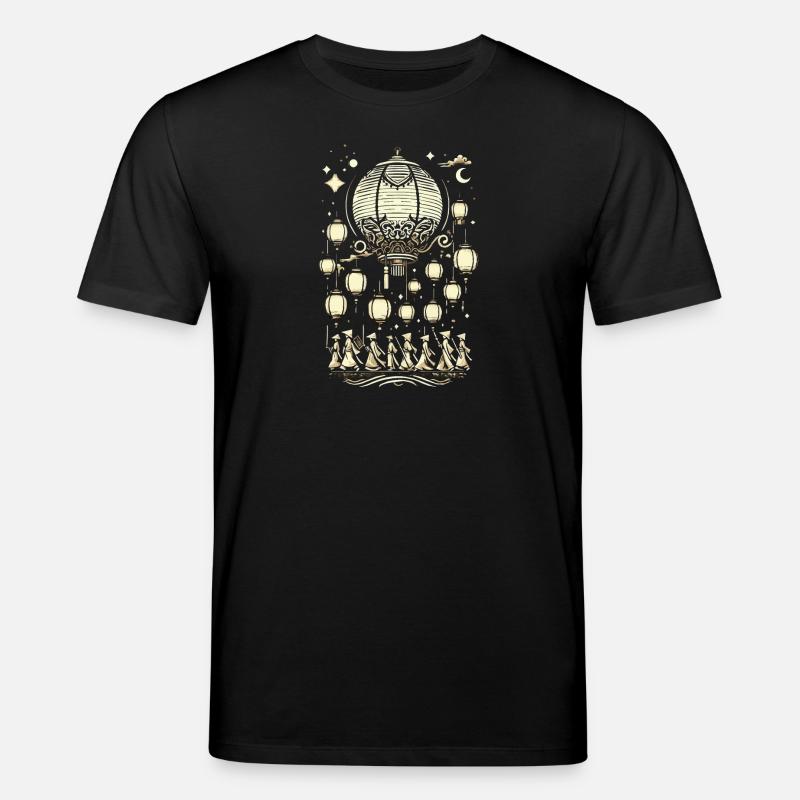 Laternenumzug, Lampion - Stanley/Stella Unisex Bio-T-Shirt CREATOR  - Schwarz