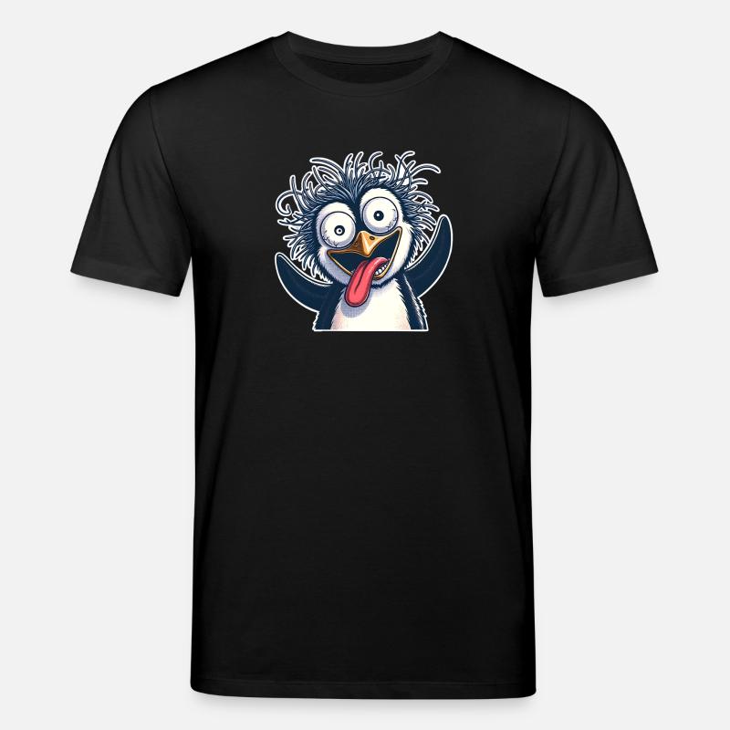 Pinguin Crazy - Stanley/Stella Unisex Bio-T-Shirt CREATOR  - Schwarz