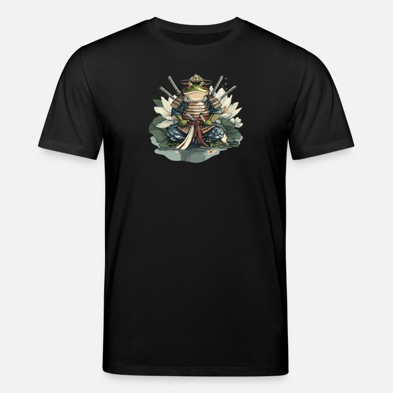 Frosch-Samurai: Krieger der Seerose - Stanley/Stella Unisex Bio-T-Shirt CREATOR  - Schwarz