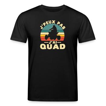 Ich kann kein Quad haben - Stanley/Stella Unisex Bio-T-Shirt CREATOR  - Schwarz - Vorne - Alina (178cm) & Michal (187cm)