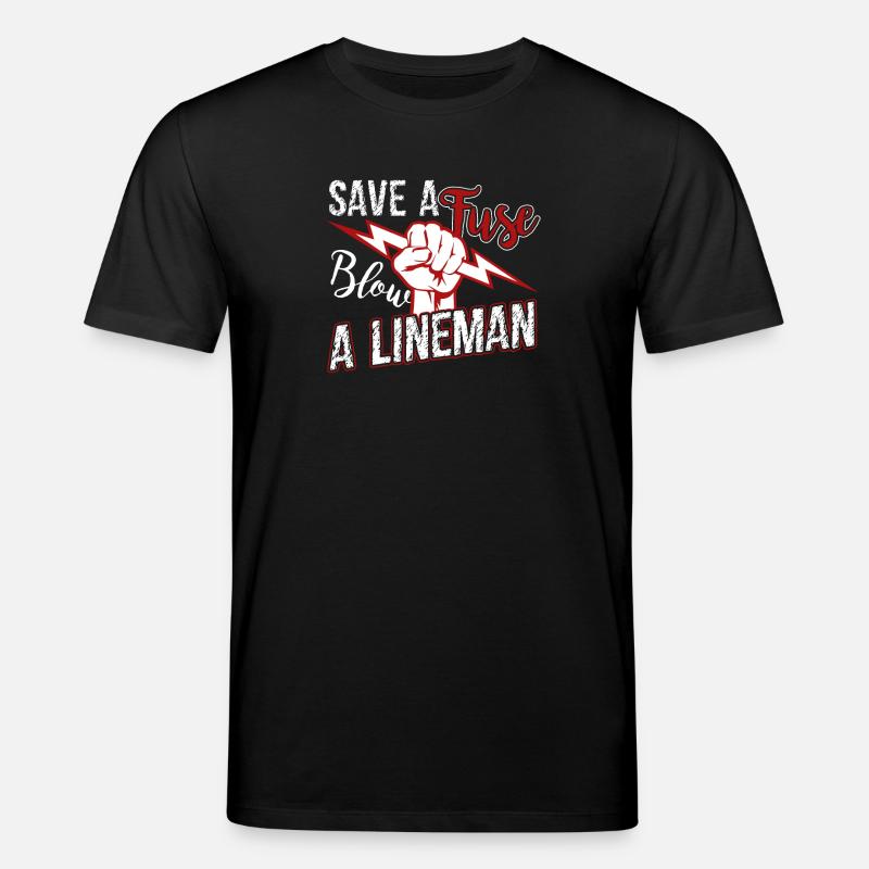 Lineman Blow A Lineman - Stanley/Stella CREATOR Unisex Organic T-Shirt - black