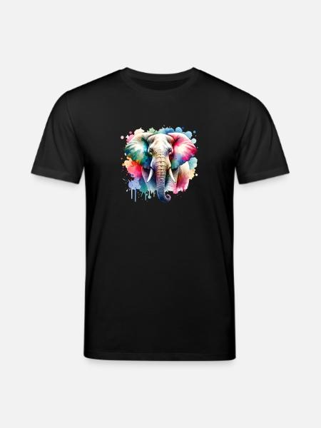 Éléphant - T-shirt bio CREATOR Stanley/Stella Unisexe - noir