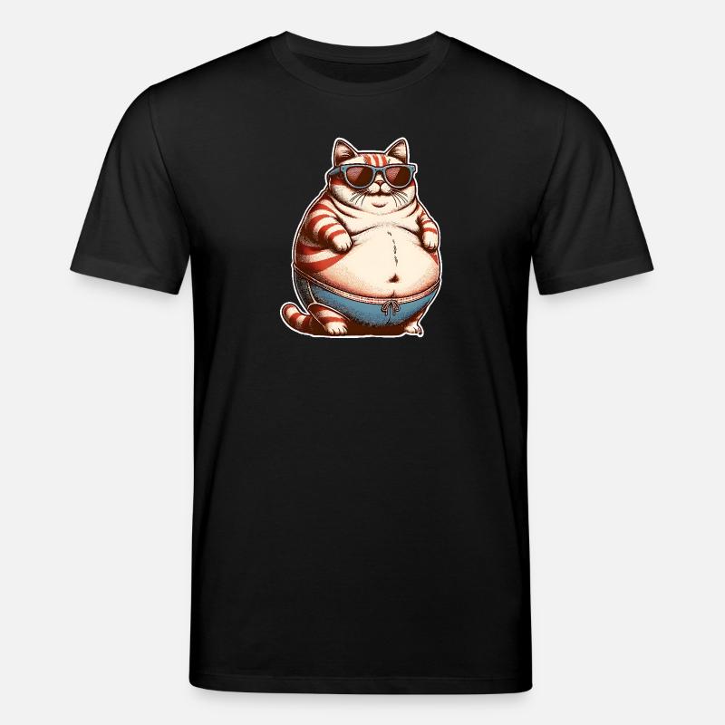 Dicke Katze - Stanley/Stella Unisex Bio-T-Shirt CREATOR  - Schwarz