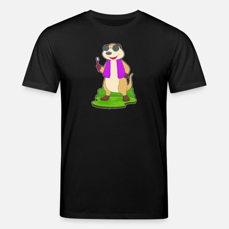 Brosse à dents Meerkat - T-shirt bio CREATOR Stanley/Stella Unisexe - noir