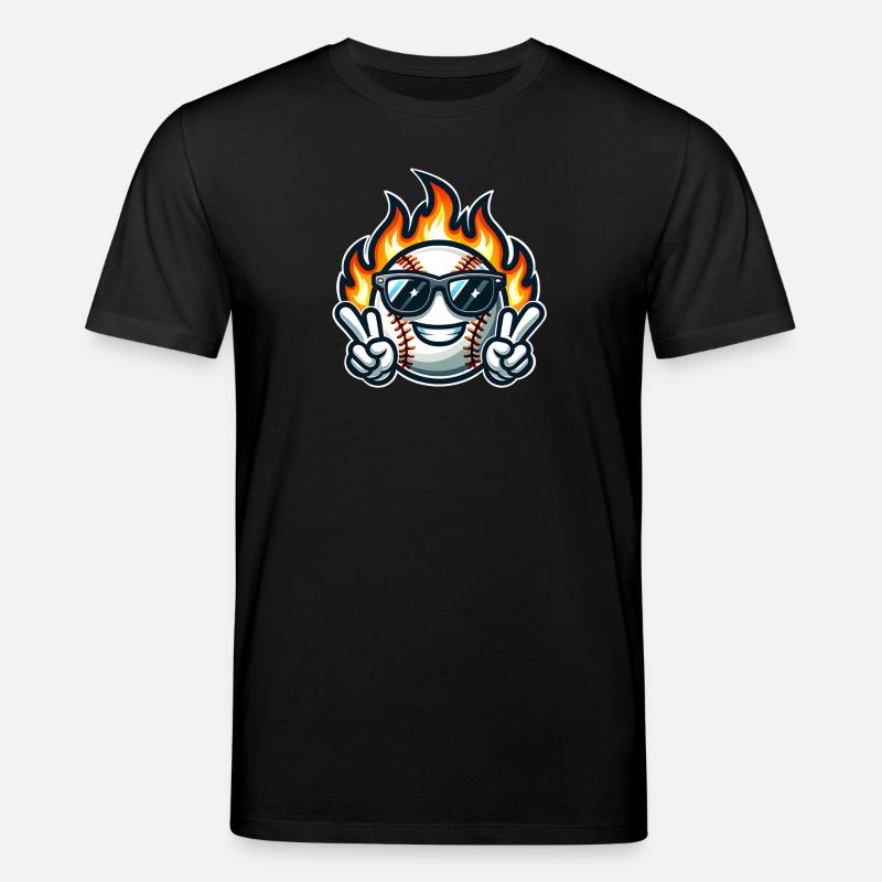 Flammes de baseball - T-shirt bio CREATOR Stanley/Stella Unisexe - noir