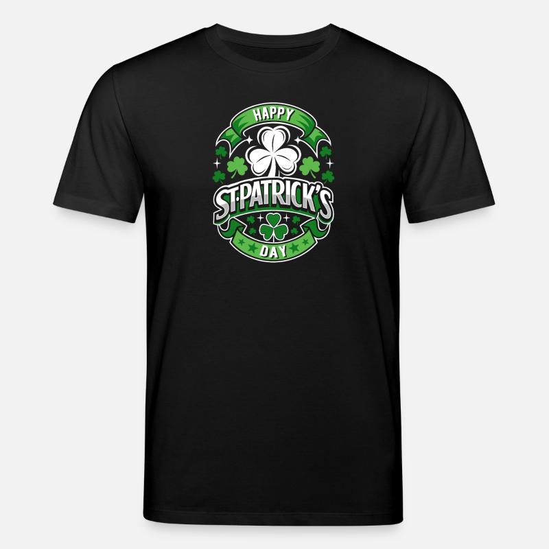 Bonne Saint-Patrick - Shamrock - Irlande - T-shirt bio CREATOR Stanley/Stella Unisexe - noir