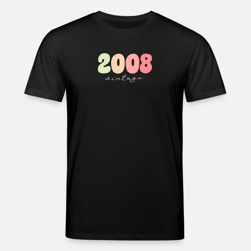Anniversaire Année de naissance 2008 - T-shirt bio CREATOR Stanley/Stella Unisexe - noir