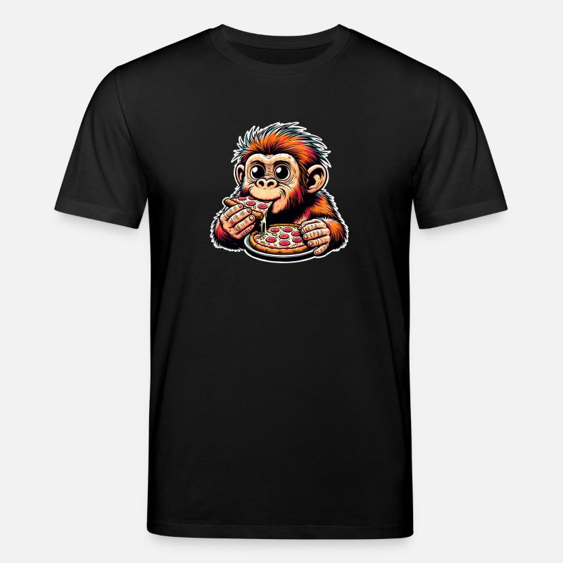 Neandertaler Pizza - Stanley/Stella Unisex Bio-T-Shirt CREATOR - Schwarz