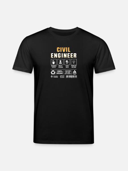 Civilingenjör, Byggarbetsplats, Byggarbetare - Ekologisk T-shirt CREATOR unisex från Stanley/Stella - svart
