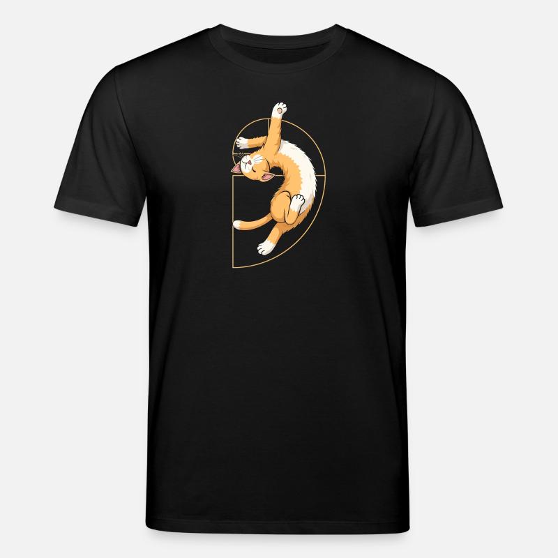 Fibonacci Spiral Cat - Stanley/Stella Unisex Bio-T-Shirt CREATOR  - Schwarz