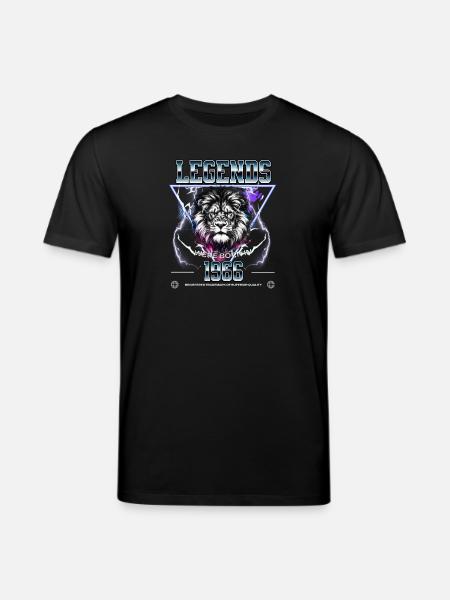 1966 Birthday Legend Lion Bootleg - Stanley/Stella CREATOR Unisex Organic T-Shirt - black