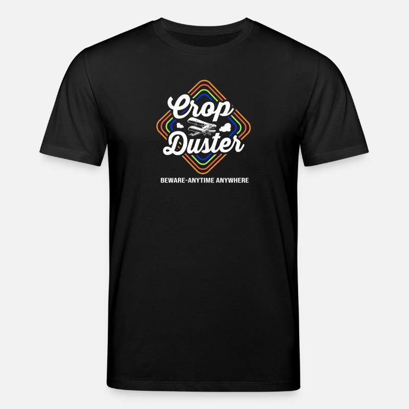 Crop Duster Airplane Pilot - Stanley/Stella CREATOR Unisex Organic T-Shirt - black