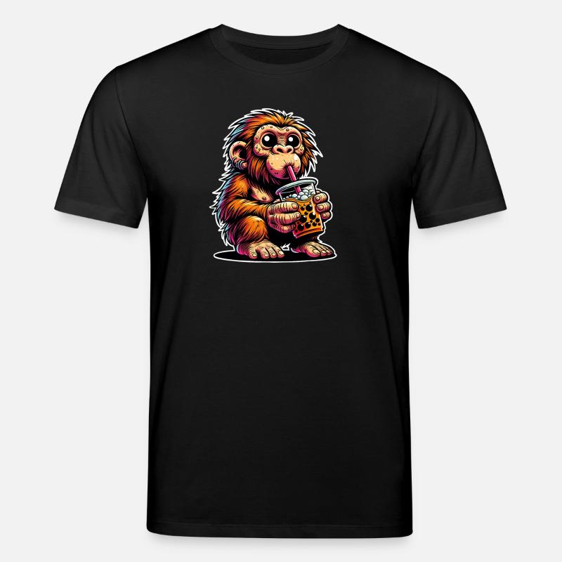 Neanderthal Bubble Tea - Stanley/Stella CREATOR Unisex Organic T-Shirt - black