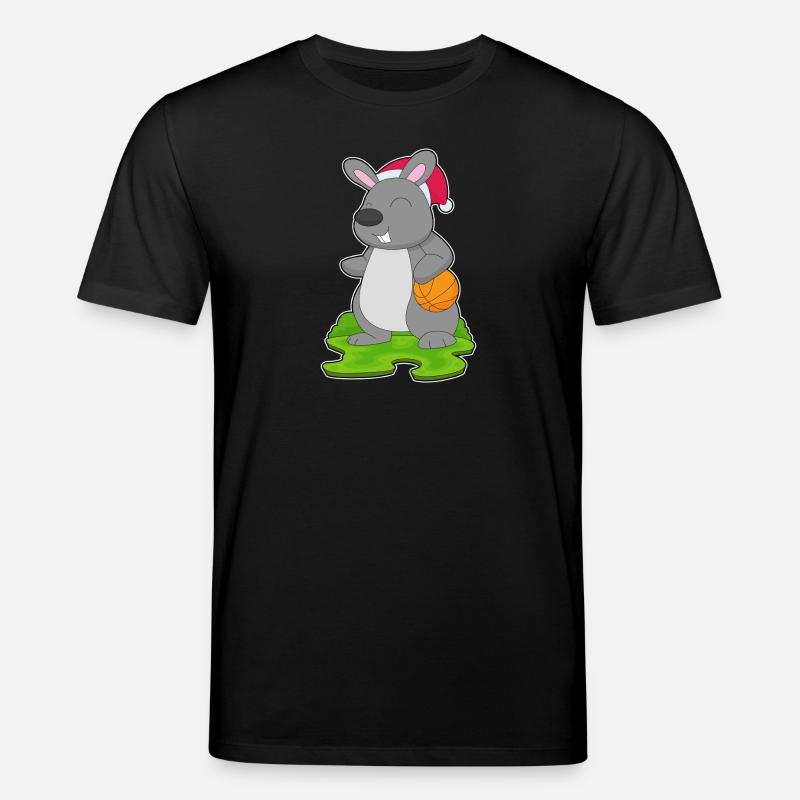 Basket-ball de Noël Bunny - T-shirt bio CREATOR Stanley/Stella Unisexe - noir