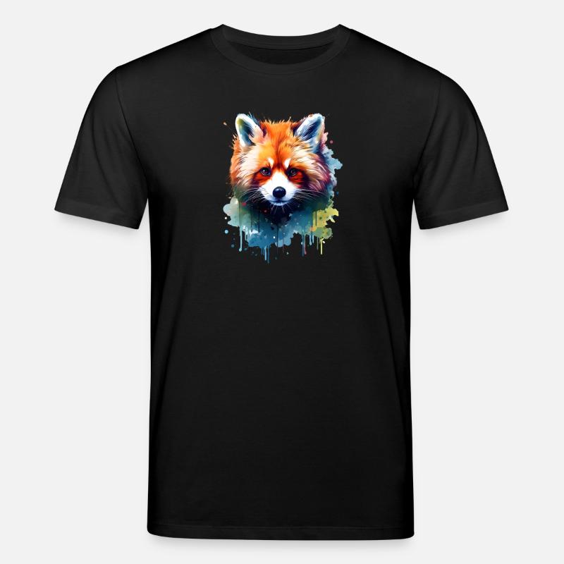 Kleiner Panda - Stanley/Stella Unisex Bio-T-Shirt CREATOR  - Schwarz