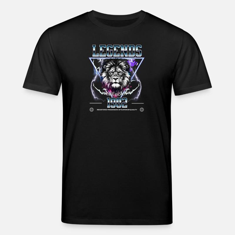 1982 Birthday Legend Leo - Stanley/Stella CREATOR Unisex Organic T-Shirt - black