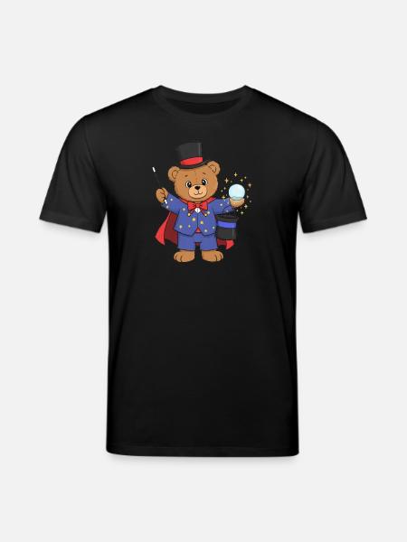 Teddy Bear Wizard - Stanley/Stella CREATOR Unisex Organic T-Shirt - black