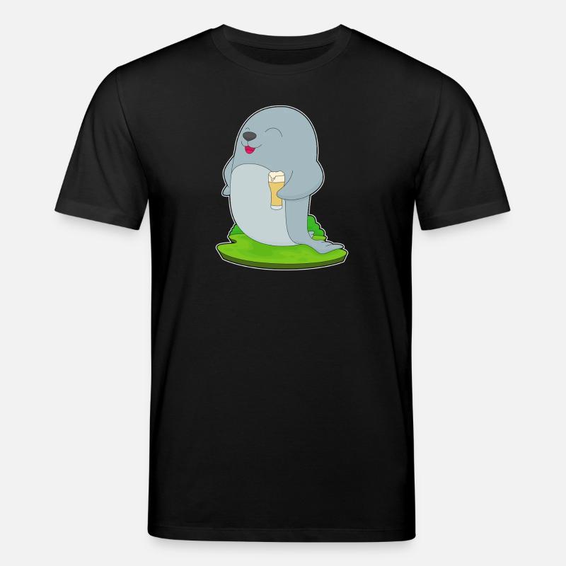 Seehund Bier - Stanley/Stella Unisex Bio-T-Shirt CREATOR  - Schwarz