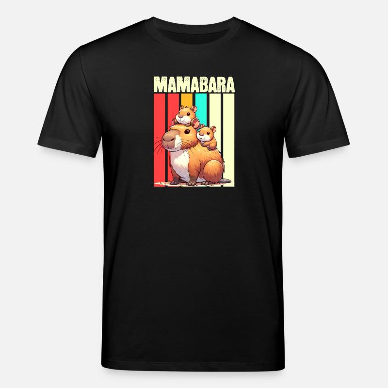 Mamabara Mère Capybara - T-shirt bio CREATOR Stanley/Stella Unisexe - noir