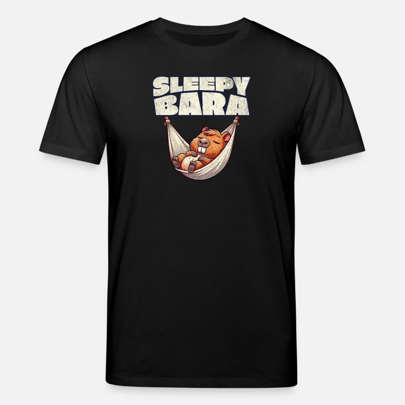 Capybara Sleepybara - Stanley/Stella Unisex Bio-T-Shirt CREATOR - Schwarz