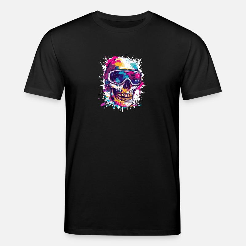 Ski Skull Ski Goggles - Stanley/Stella CREATOR Unisex Organic T-Shirt - black