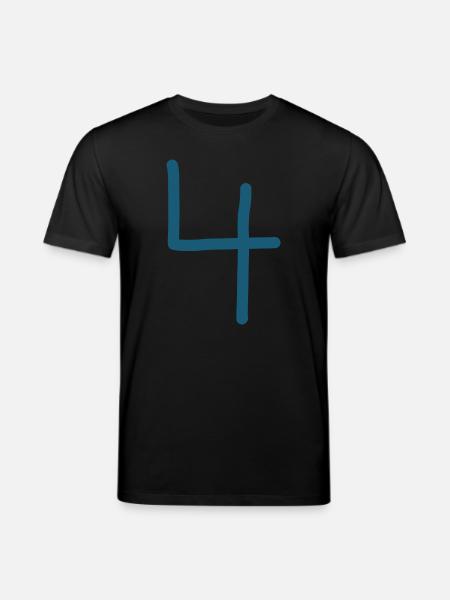 4 Number four number birthday - Stanley/Stella CREATOR Unisex Organic T-Shirt - black
