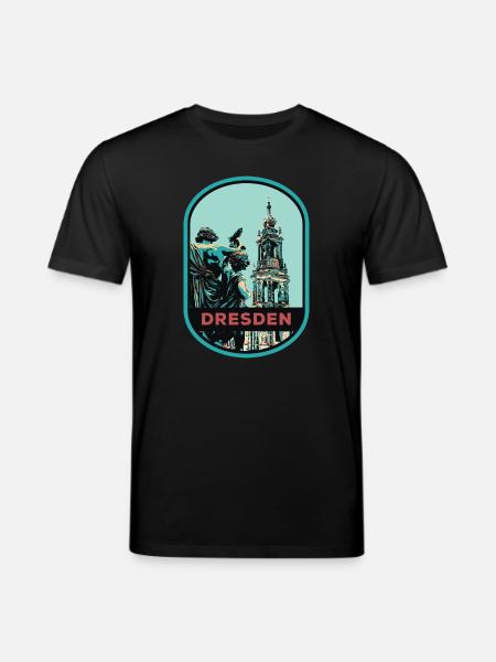 Illustration: Hofkirche, Dresden - Stanley/Stella Unisex Bio-T-Shirt CREATOR  - Schwarz