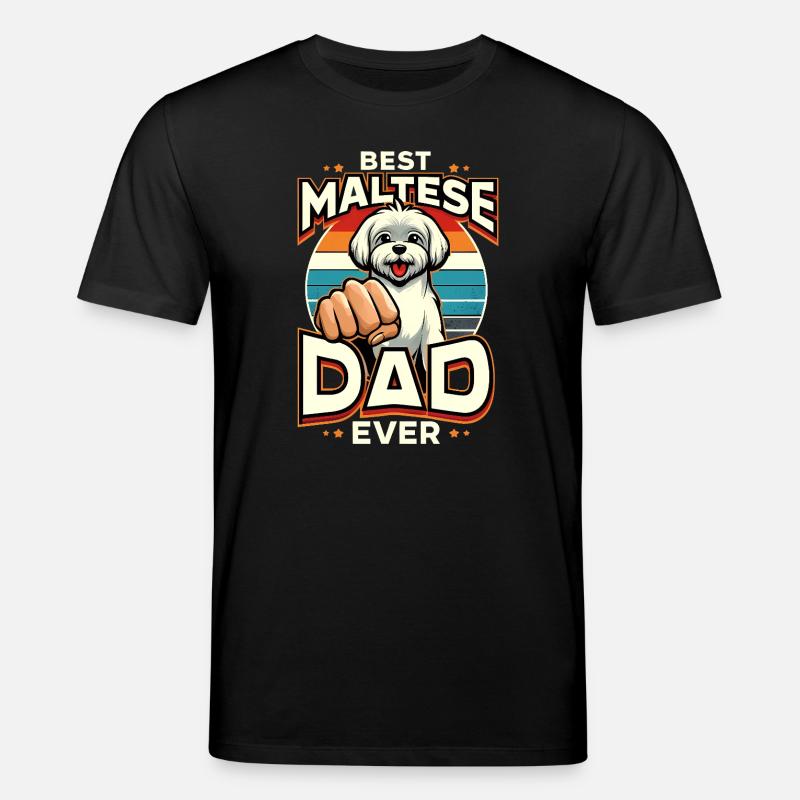 Bester maltesischer Vater aller Zeiten - Stanley/Stella Unisex Bio-T-Shirt CREATOR  - Schwarz
