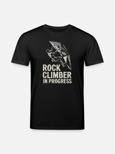 Rock Face Climber Under Construction - Stanley/Stella CREATOR Unisex Organic T-Shirt - black