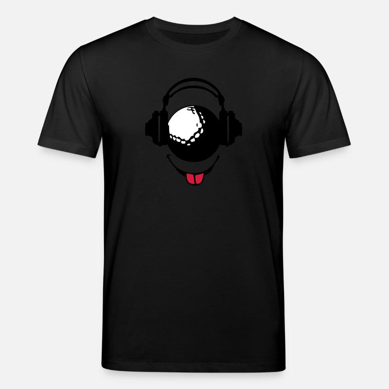 Kopfhörer Kopfhörer dj Golf smiley1 - Stanley/Stella Unisex Bio-T-Shirt CREATOR - Schwarz