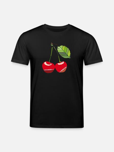 cherry - Stanley/Stella CREATOR Unisex Organic T-Shirt - black