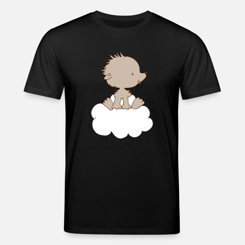 Hérisson de bébé sur un nuage - T-shirt bio CREATOR Stanley/Stella Unisexe - noir