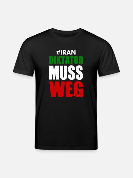 diktator muss weg iran - Stanley/Stella Unisex Bio-T-Shirt CREATOR  - Schwarz