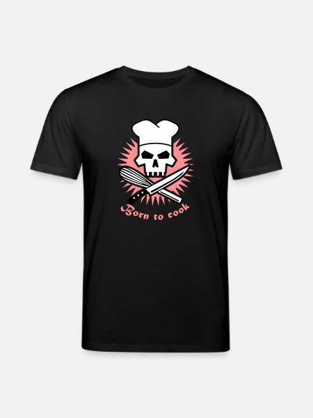 born_to_cook_3c - Stanley/Stella CREATOR Unisex Organic T-Shirt - black