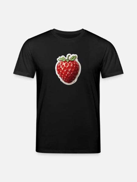 Fraise - illustration - T-shirt bio CREATOR Stanley/Stella Unisexe - noir