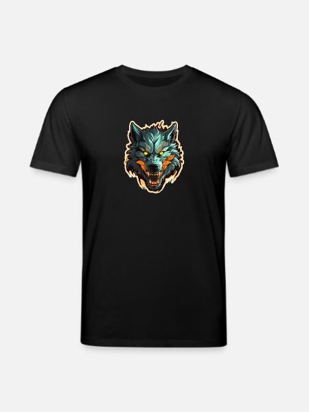 Wolf - Illustration - Stanley/Stella CREATOR Unisex Organic T-Shirt - black