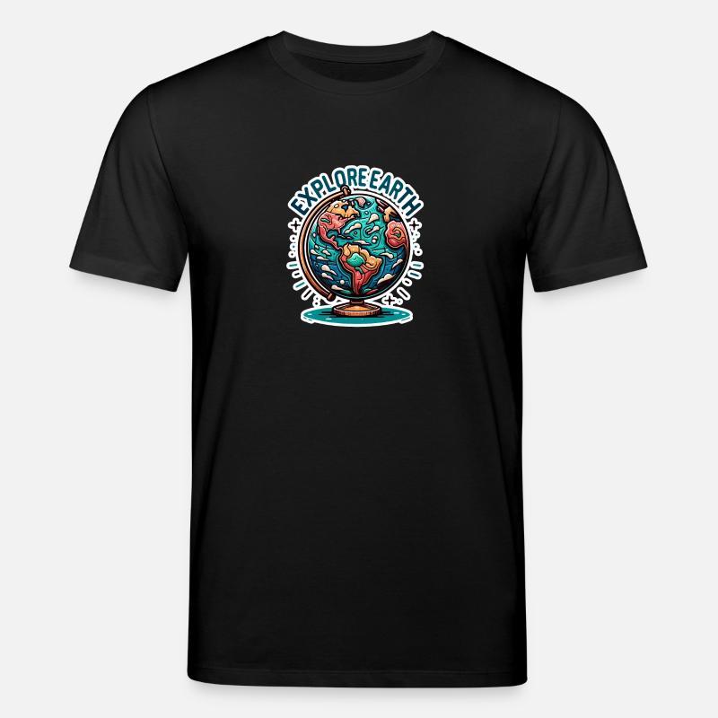 Explore Earth - Erde Illustration - Stanley/Stella Unisex Bio-T-Shirt CREATOR - Schwarz