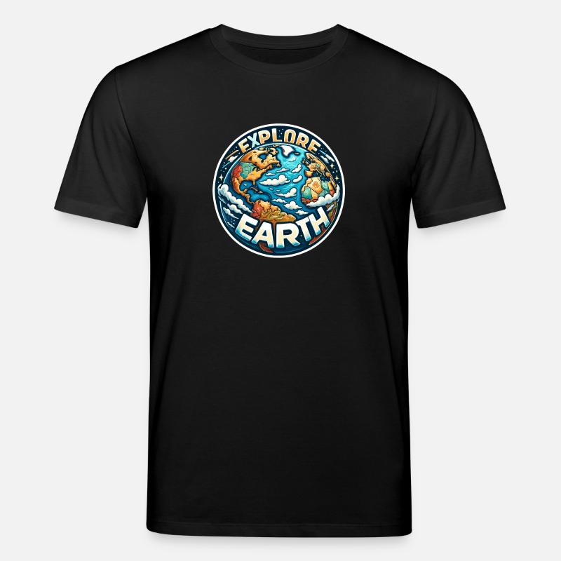 Explore Earth - Erde Illustration - Stanley/Stella Unisex Bio-T-Shirt CREATOR  - Schwarz