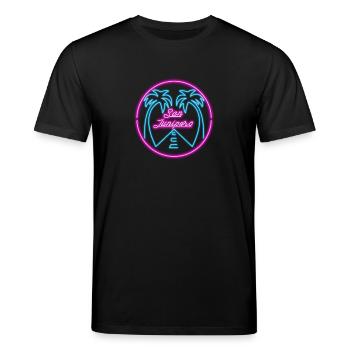 Vacation Spot - Stanley/Stella CREATOR Unisex Organic T-Shirt - black - Front - Alina (178cm) & Michal (187cm)